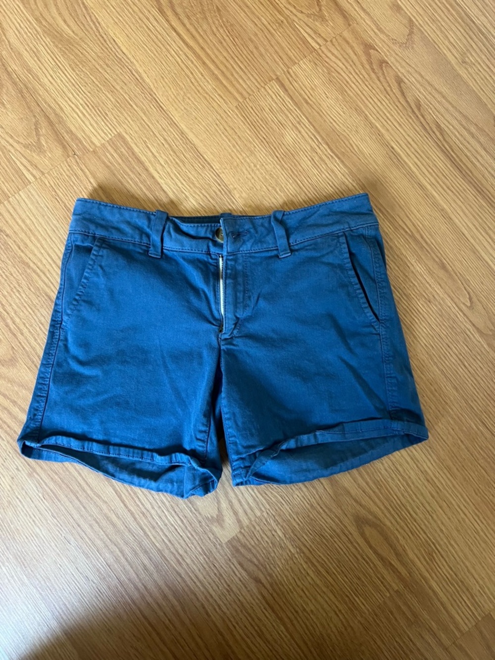 American Eagle Outfitters Teal Cotton Blend Women's Shorts